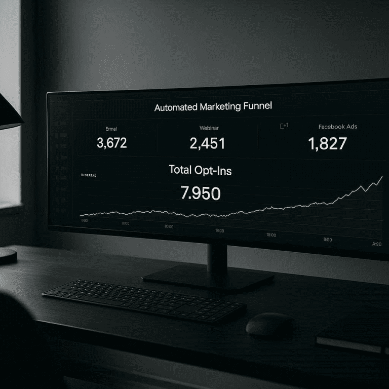 Tracking conversion metrics for an AI automated bridge page funnel system.