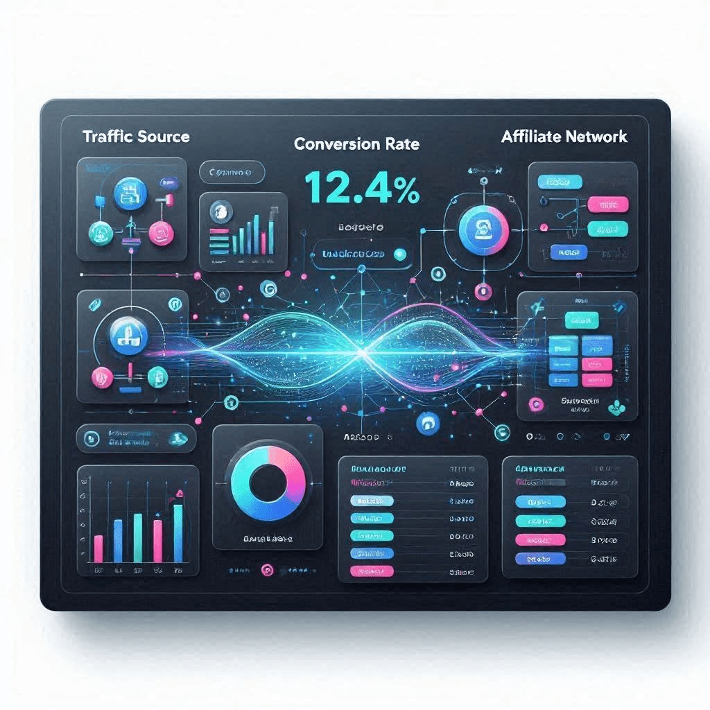 A dashboard displaying the successful adult affiliate marketing CPA workflow.