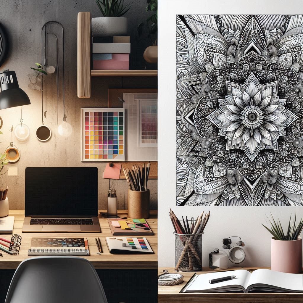 A laptop displaying exactly how to create minimalist coloring books with AI.
