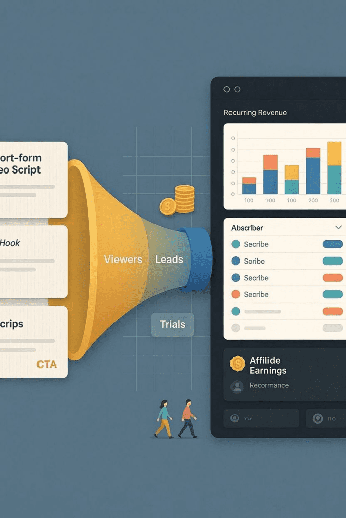 Scaling the AI affiliate video marketing workflow with recurring SaaS commissions.