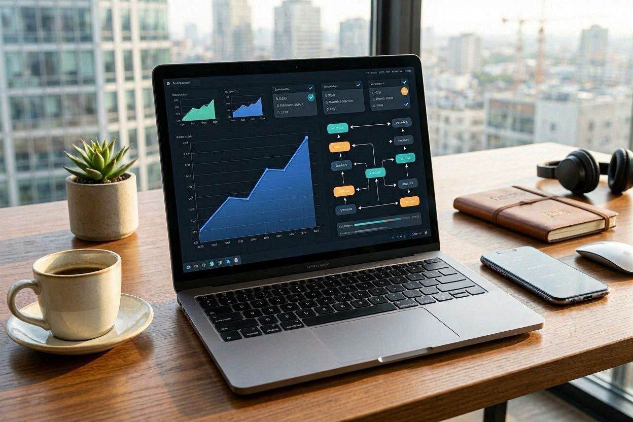 Digital Business Growth analytics and workflow dashboard