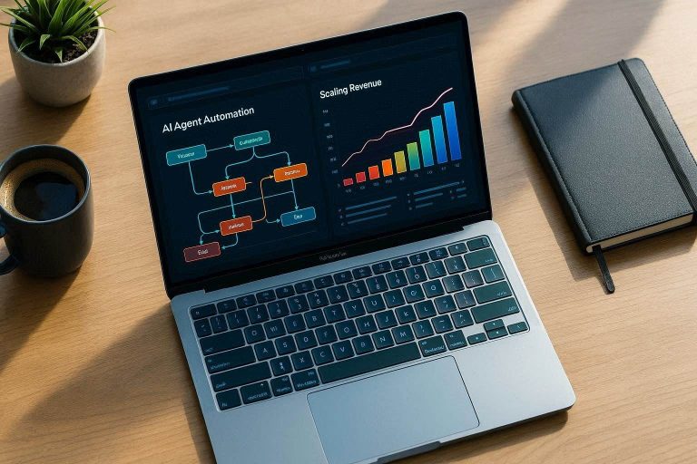 Analytics dashboard displaying the performance of a multi-tiered AI agent consulting workflow